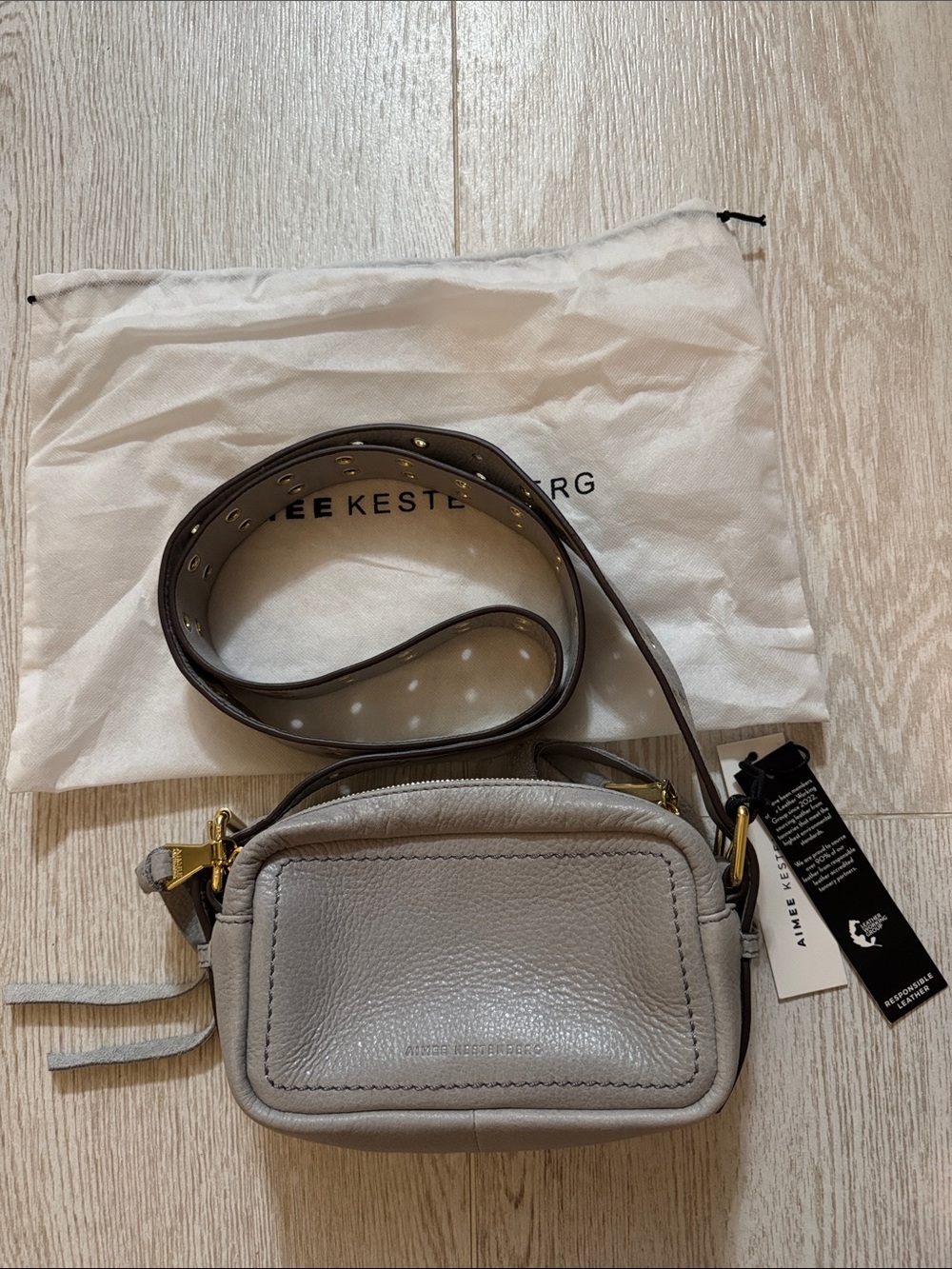 Aimee Kestenberg Pebbled Leather Mini Crossbody